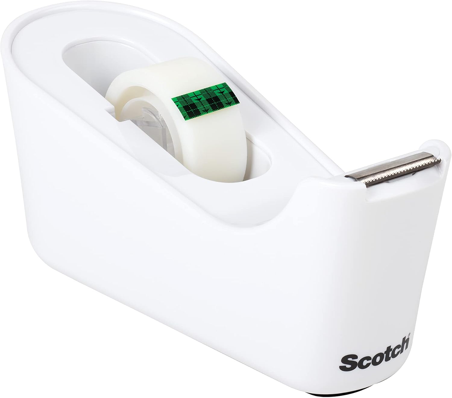 Tape Dispenser Weighted - Desktop Tape Dispenser, White, with 1