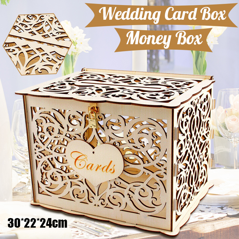 30X24X21cm DIY Wedding Gift Ca - Card Index Box บทวิจารณ์และราคา