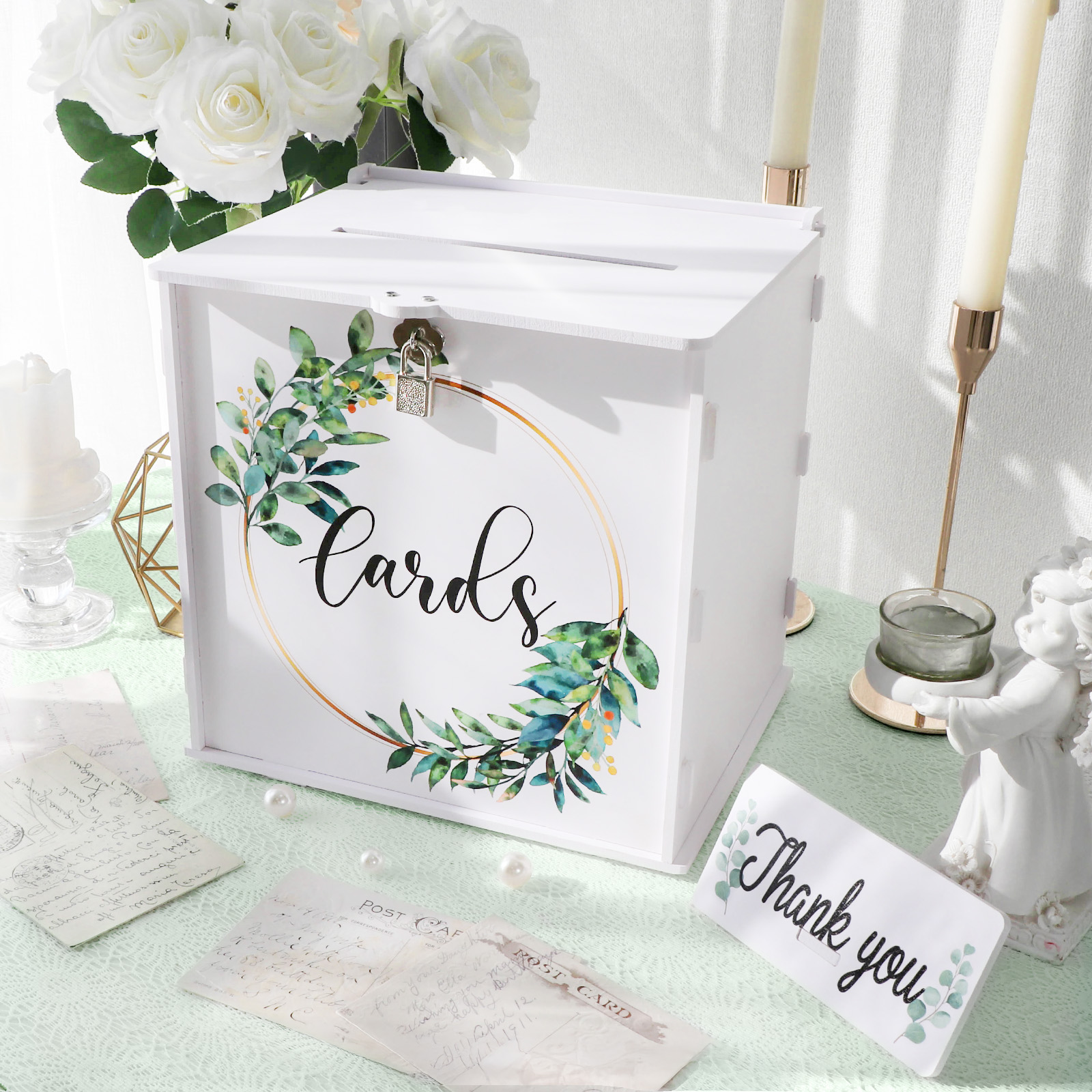 Wedding Card Box with Lock, PV - Card Index Box บทวิจารณ์และราคา