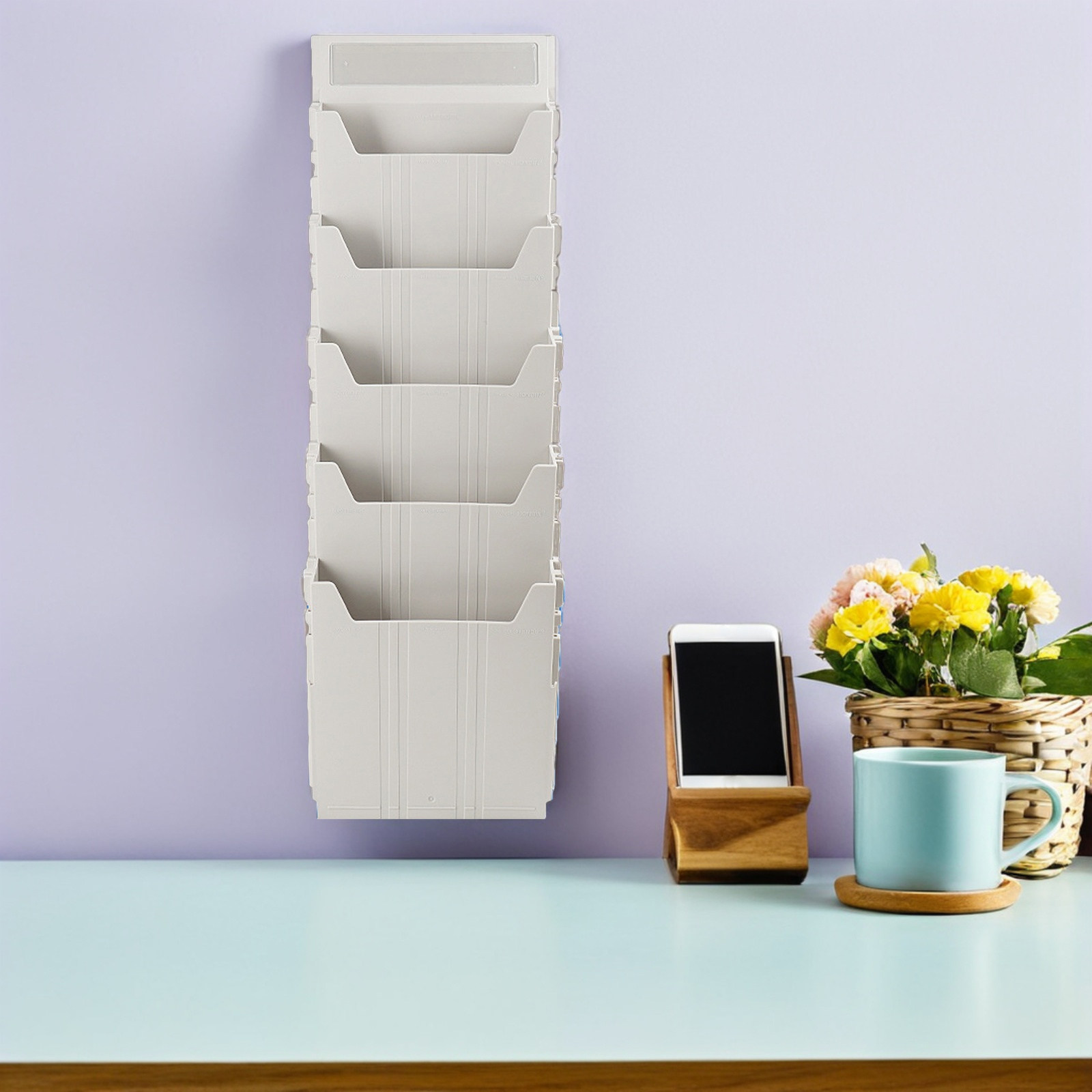 Wall Mounted File Organizer Ad - Magazine Holder Rack บทวิจารณ์และราคา