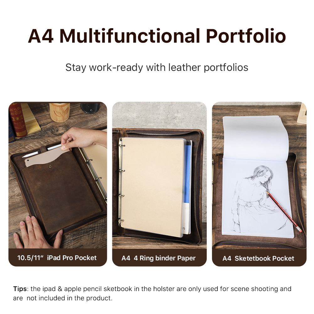 Luxury Retro A4 Cowhide Busine - Binder A4 Lever บทวิจารณ์และราคา