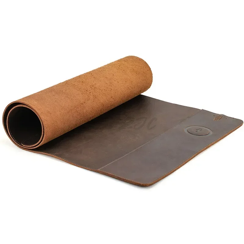 Vintage Cowhide Mouse Pad with - Leather Desk Pad บทวิจารณ์และราคา