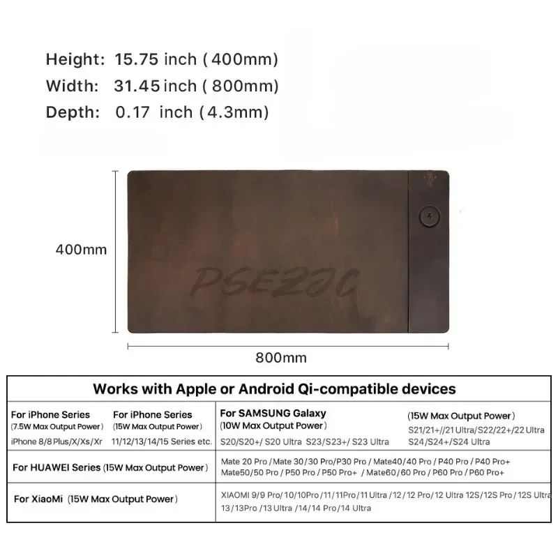 Vintage Cowhide Mouse Pad with - Leather Desk Pad บทวิจารณ์และราคา