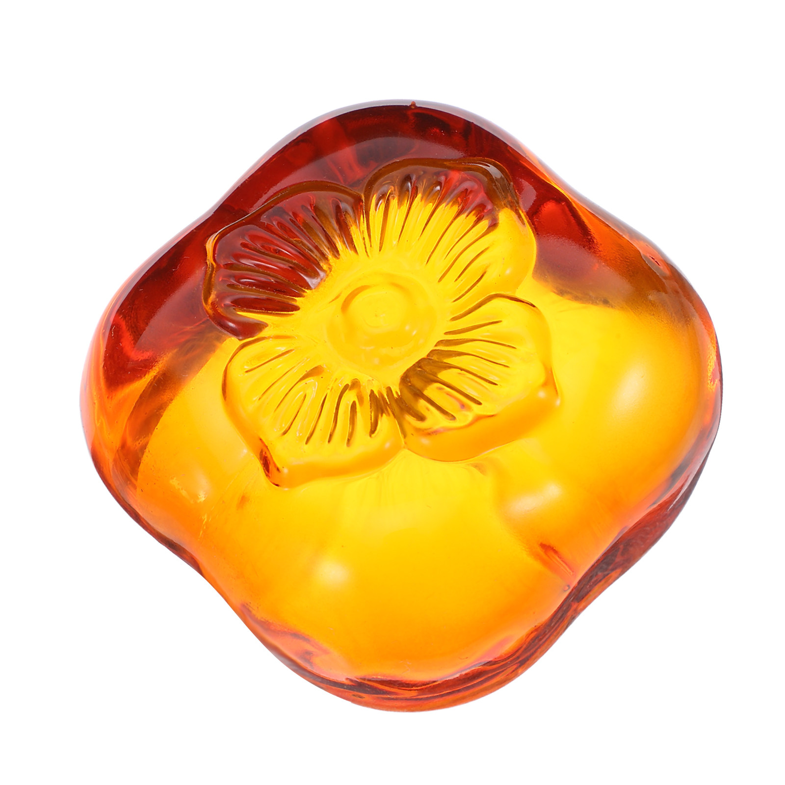Crystal Persimmon Desk Paperwe - Book Weight Glass บทวิจารณ์และราคา
