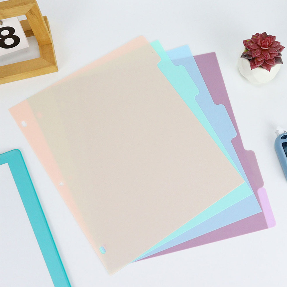 1Set Frosted PP Binder Divider - Tab Divider A4 บทวิจารณ์และราคา