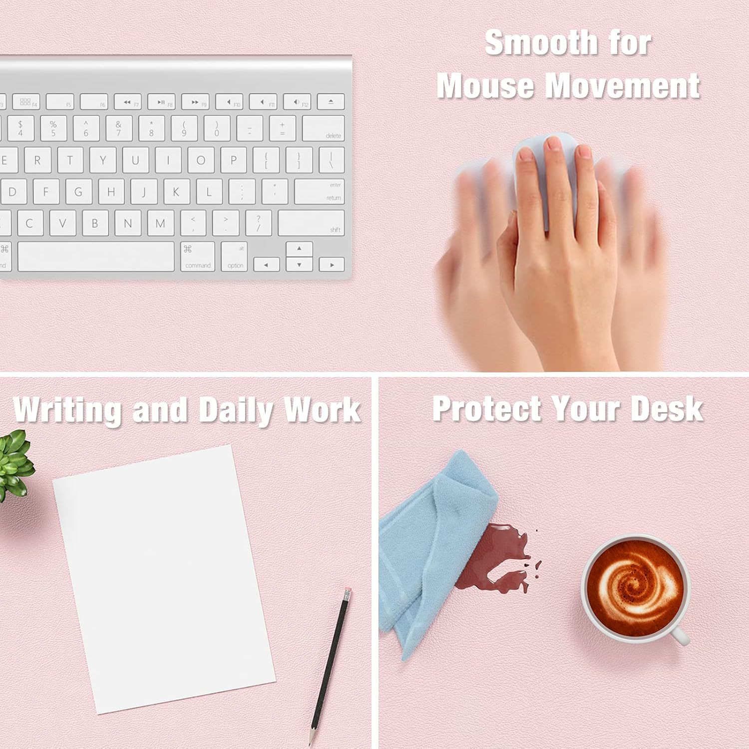1 Pcs Large Size 60*30mm Offic - Leather Desk Pad บทวิจารณ์และราคา