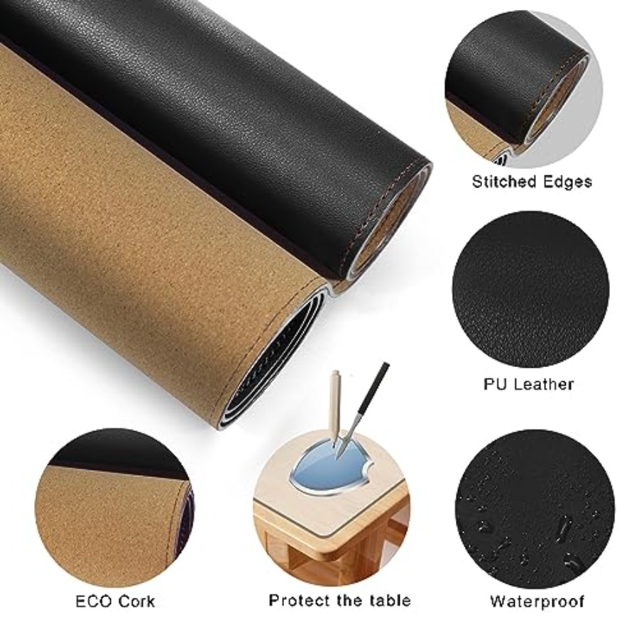 63x31.5 Leather Desk Mat XXL L - Leather Desk Pad บทวิจารณ์และราคา