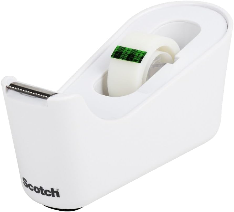 Desktop Tape Dispenser, White, - Tape Dispenser Weighted บทวิจารณ์และราคา