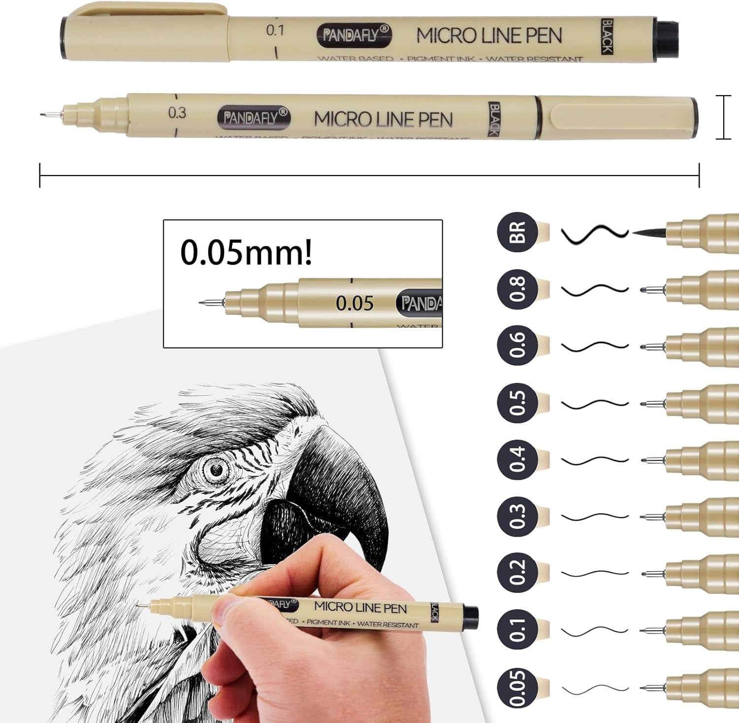 Black Micro-Pen Fineliner Ink  - Archive Box Set บทวิจารณ์และราคา