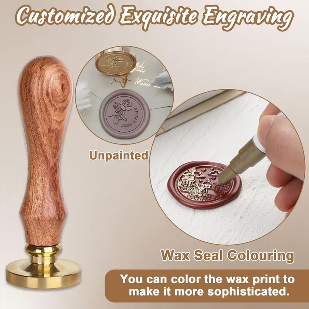 Custom Your Logo 25/30/40/50mm - Wax Seal Stamp Set บทวิจารณ์และราคา