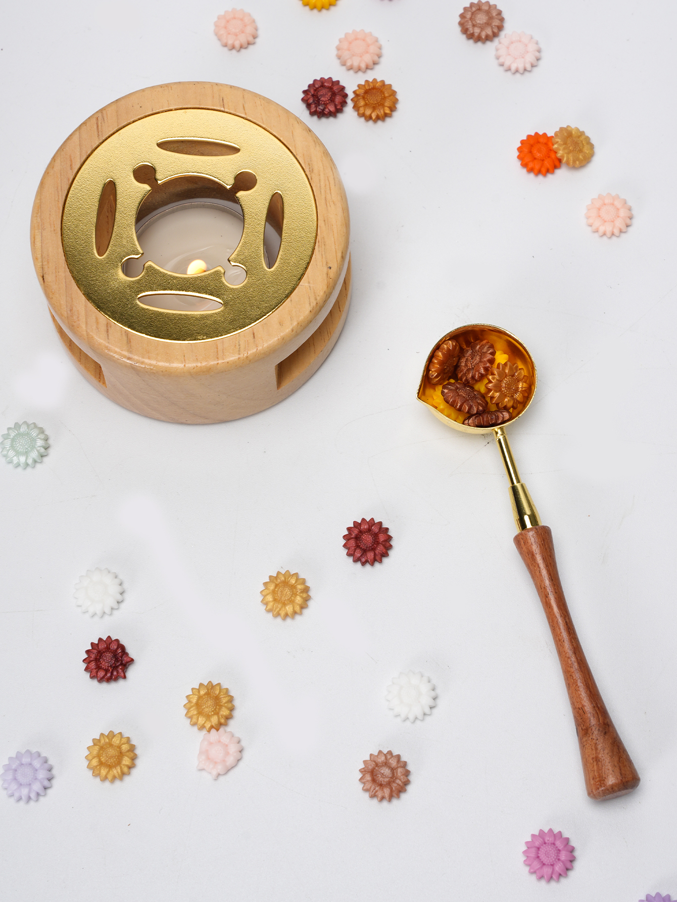 1set Wax Seal Set Wood Wax Mel - Wax Seal Stamp Set บทวิจารณ์และราคา