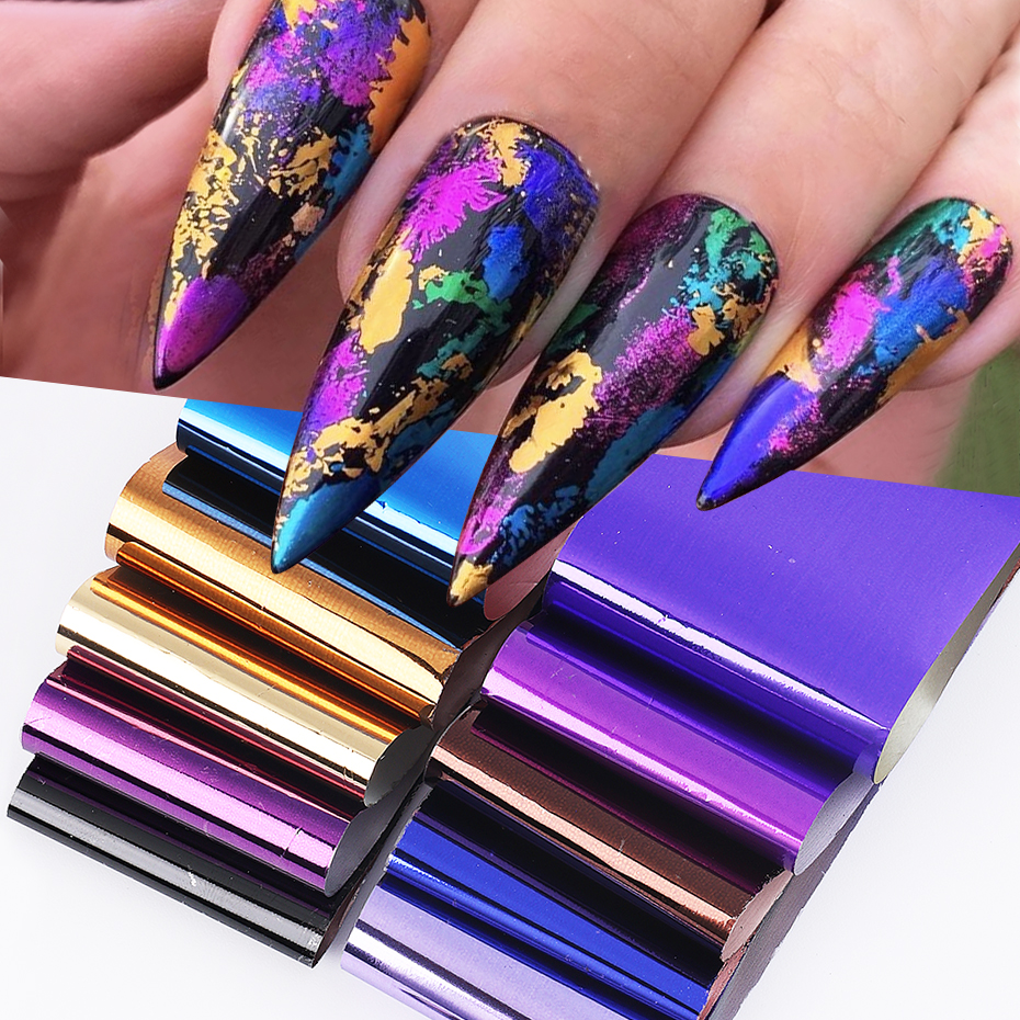 10pcs Metallic Nail Transfer F - Gel Refill Pack บทวิจารณ์และราคา