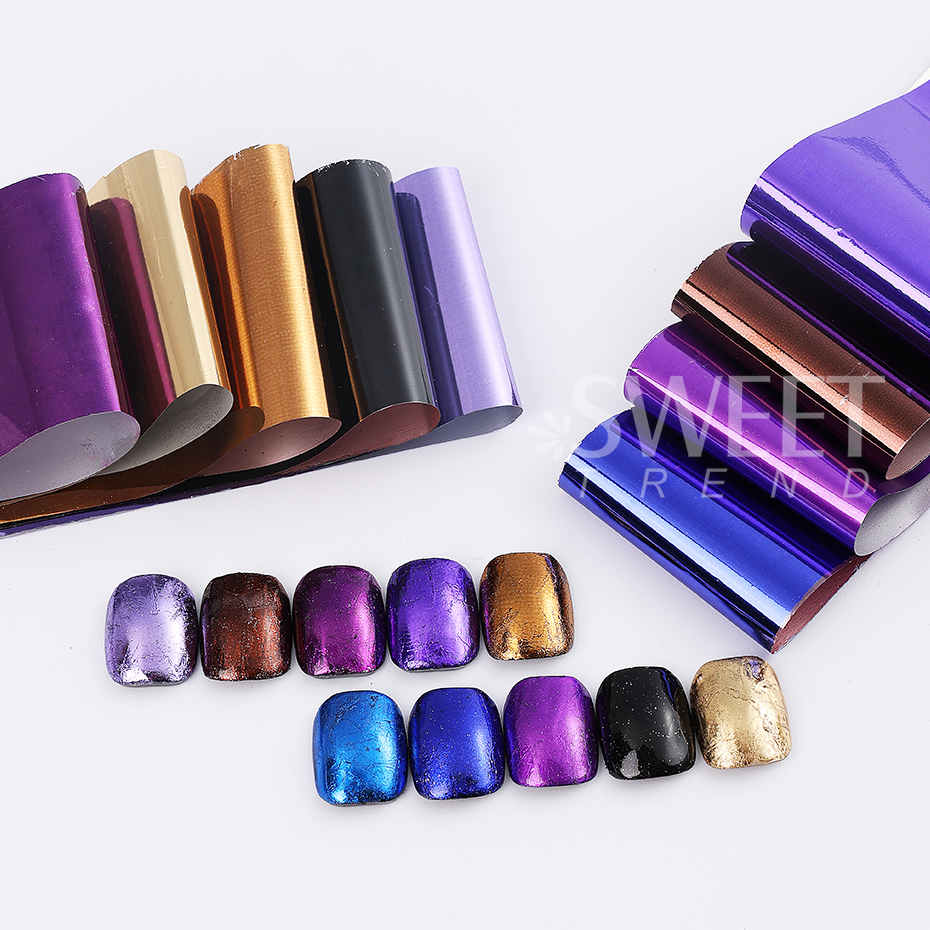 10pcs Metallic Nail Transfer F - Gel Refill Pack บทวิจารณ์และราคา