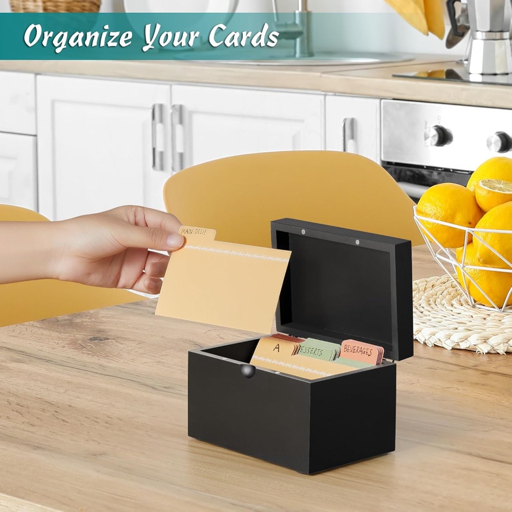 Wooden 3x5 Index Card Holder w - Index Card Holder บทวิจารณ์และราคา