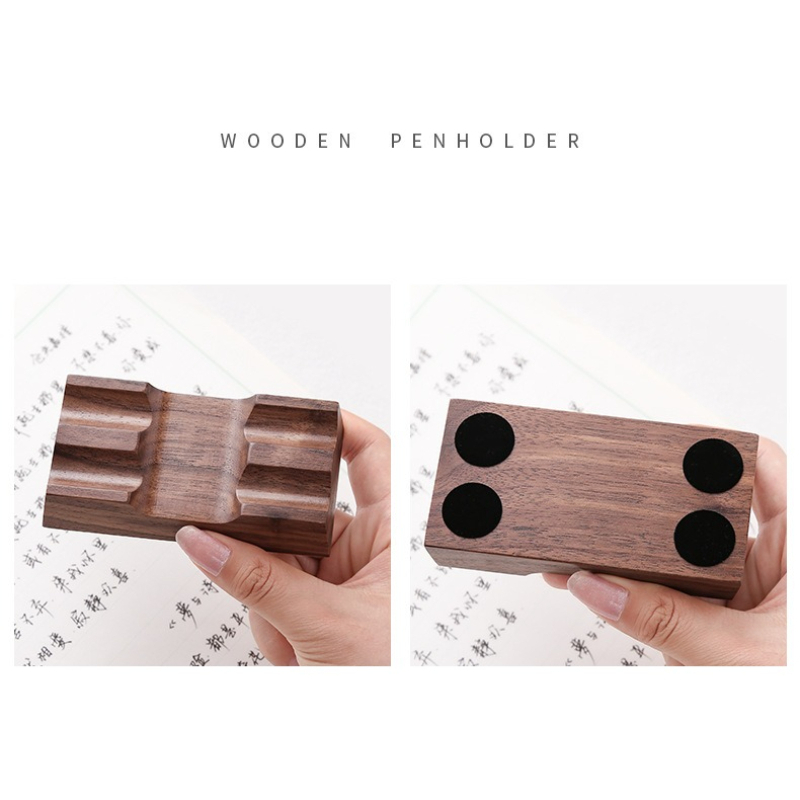 Walnut Wood Pen Holder Stand f - Pen Rest Single บทวิจารณ์และราคา