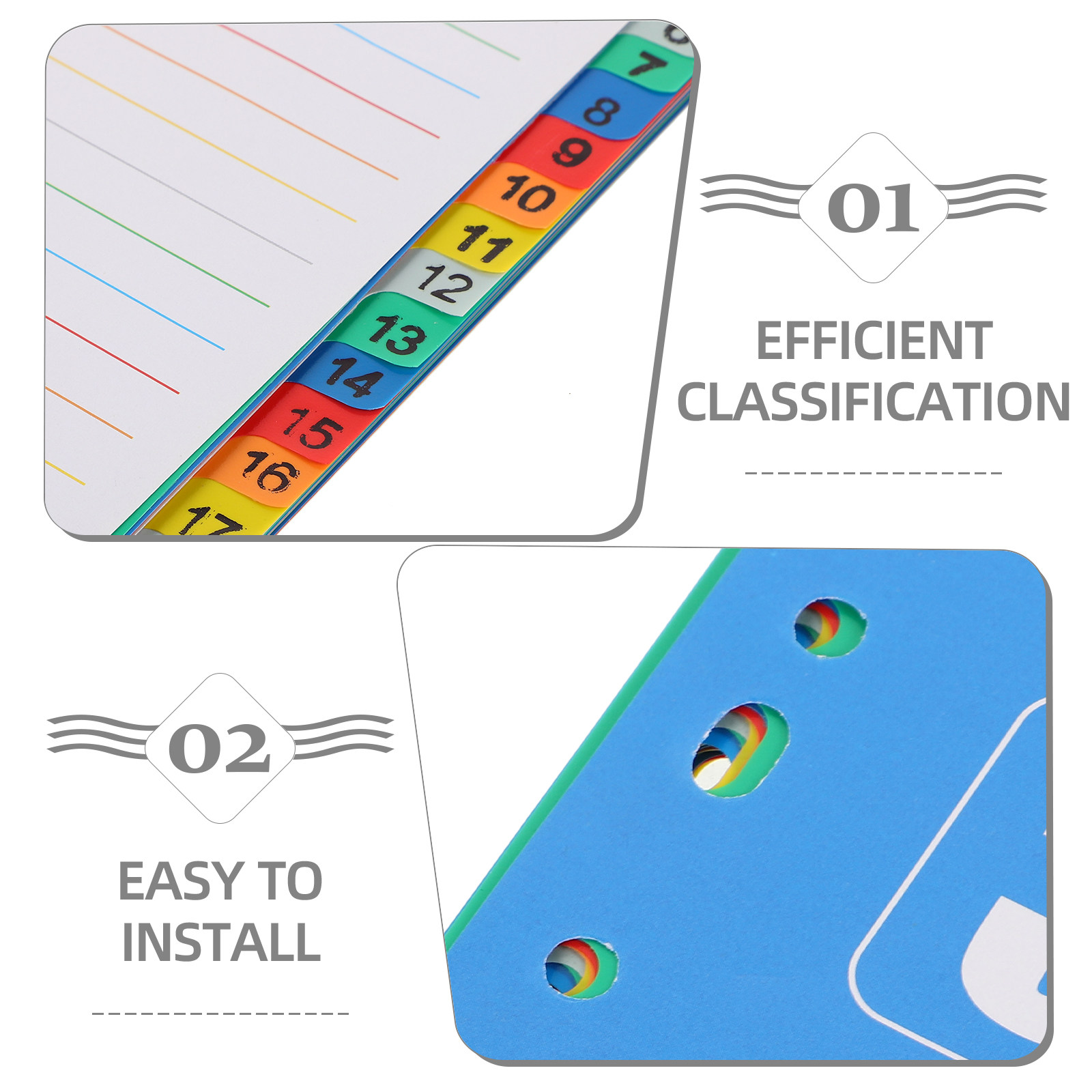 1Set Dividers A4 11-Hole Binde - Tab Divider A4 บทวิจารณ์และราคา
