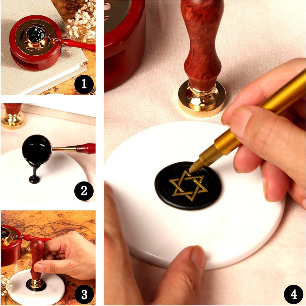 Customized Logo Wax Seal Stamp - Wax Seal Stamp Set บทวิจารณ์และราคา