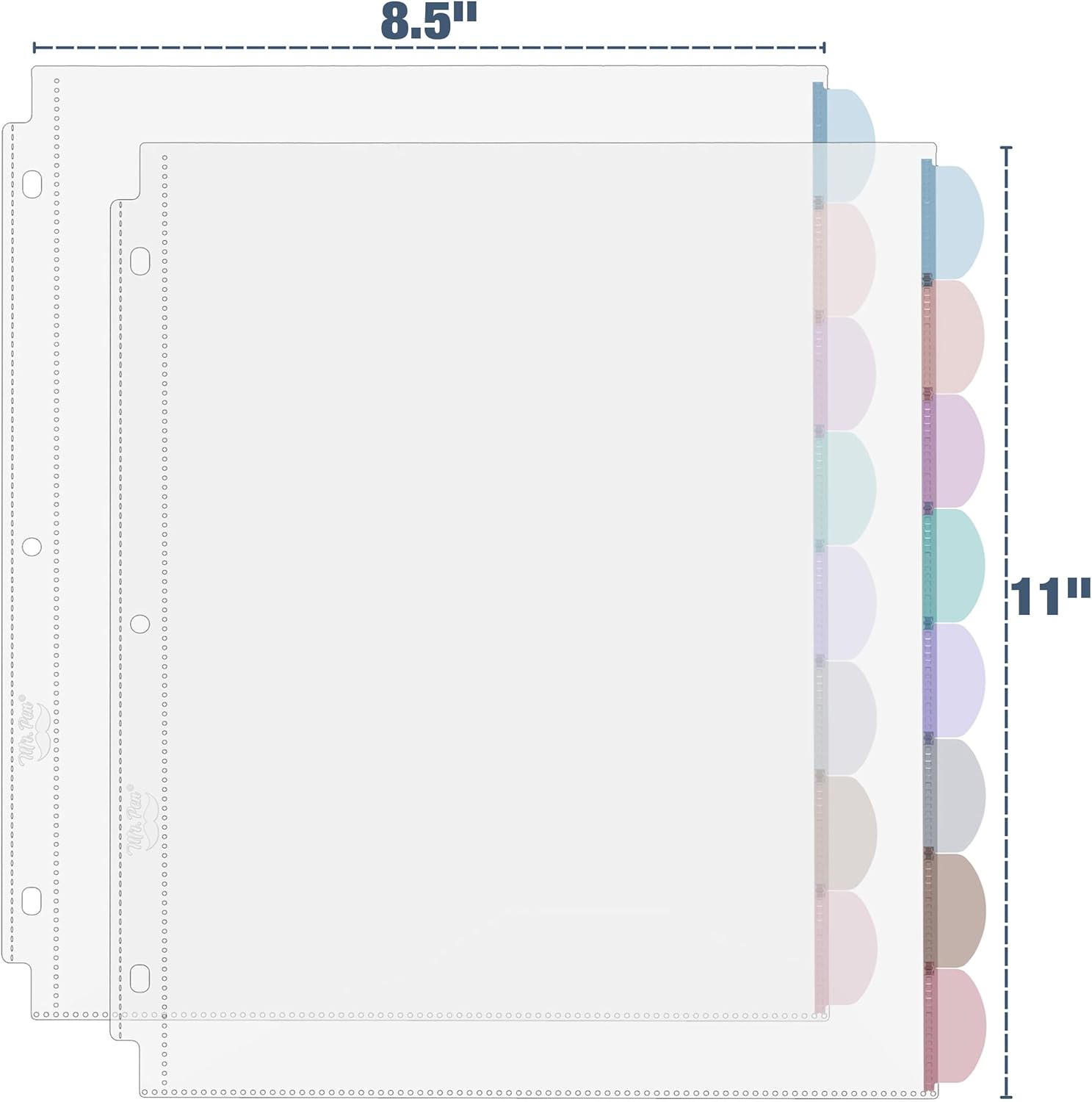 A4 Clear Sheet Protectors with - Tab Divider A4 บทวิจารณ์และราคา