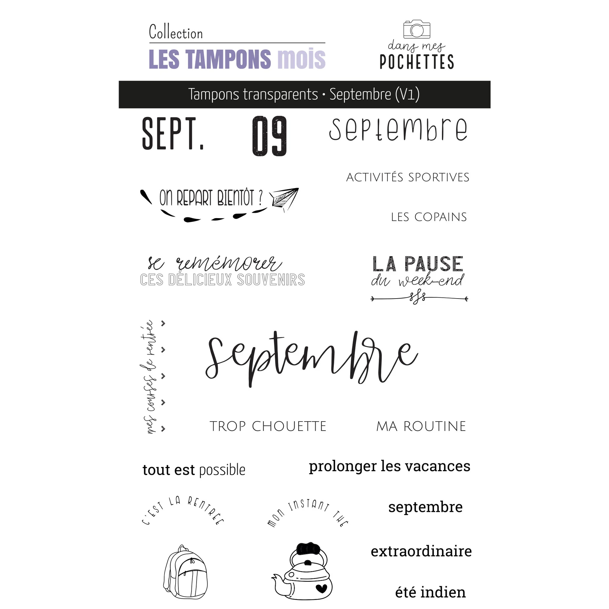 French Month Themed Clear Stam - Rubber Date Stamp บทวิจารณ์และราคา