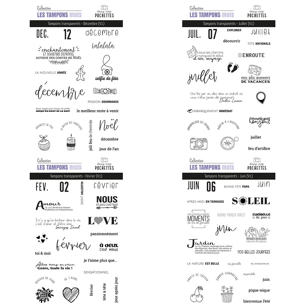 French Month Themed Clear Stam - Rubber Date Stamp บทวิจารณ์และราคา