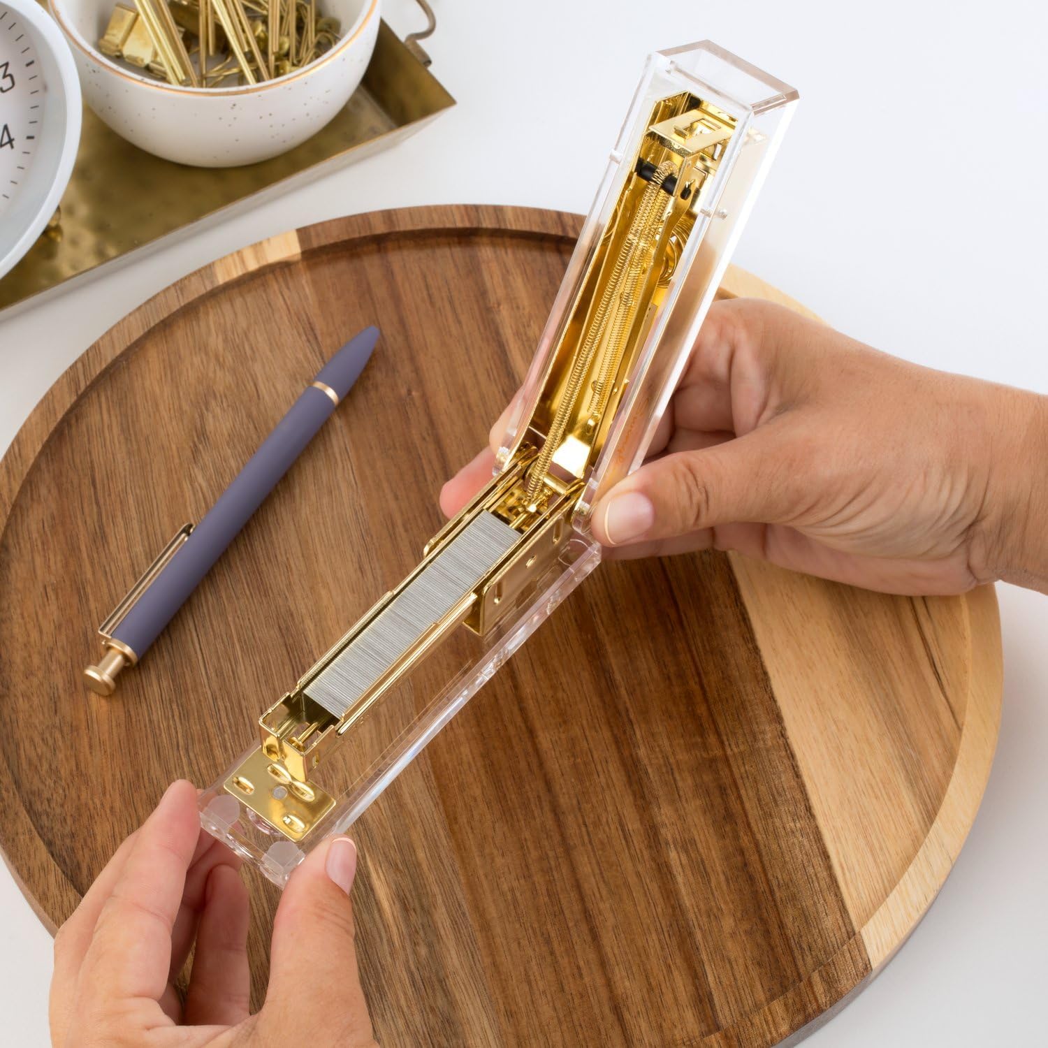 Clear Acrylic Gold Stapler, 20 - Stapler Half Strip บทวิจารณ์และราคา