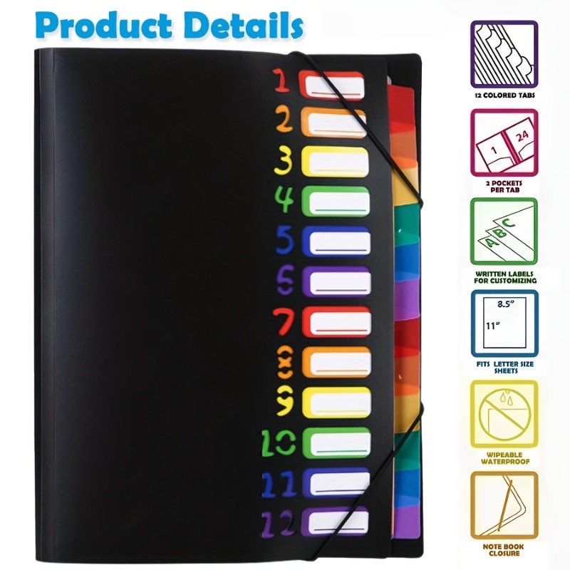 1Pc Black/White Cover Multi-La - Tab Divider A4 บทวิจารณ์และราคา