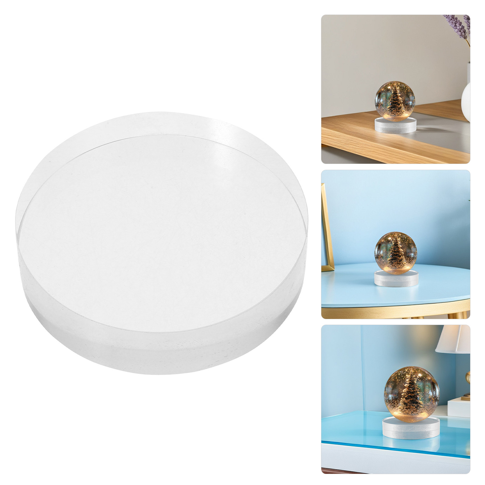 2Pcs Round Crystal Decorative  - Book Weight Glass บทวิจารณ์และราคา