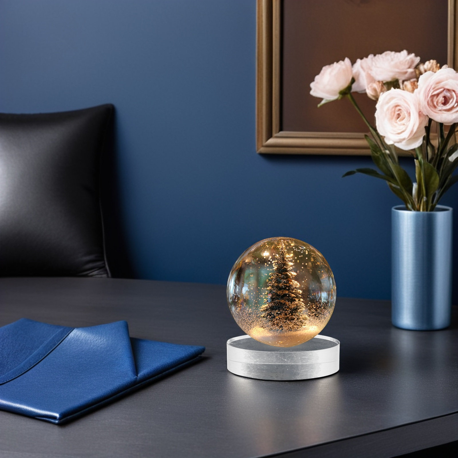 2Pcs Round Crystal Decorative  - Book Weight Glass บทวิจารณ์และราคา
