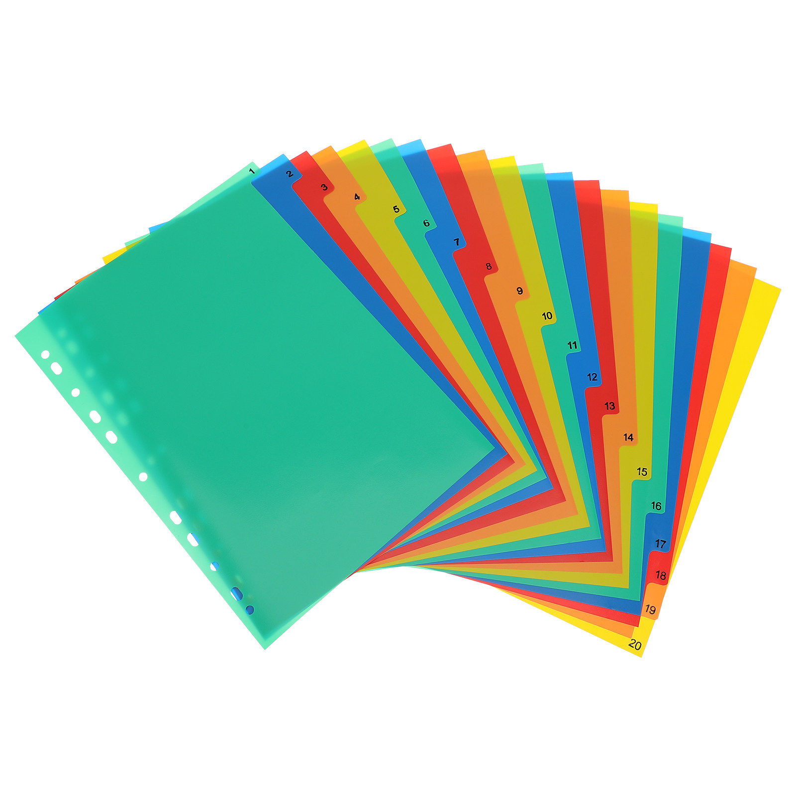 20 Pages A4 Colorful Plastic T - Tab Divider A4 บทวิจารณ์และราคา