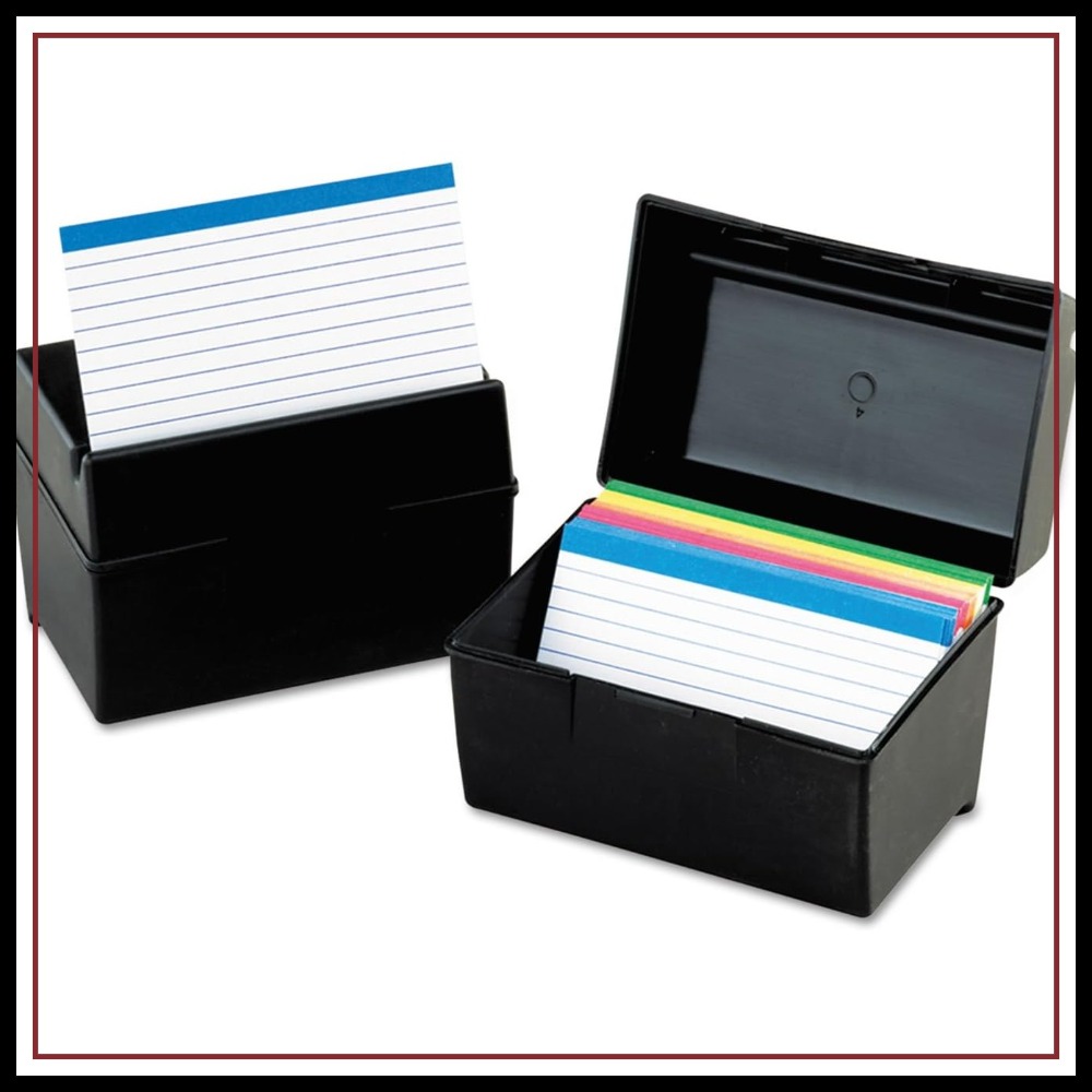 Plastic Index Card Box, 4x6 In - Card Index Box บทวิจารณ์และราคา