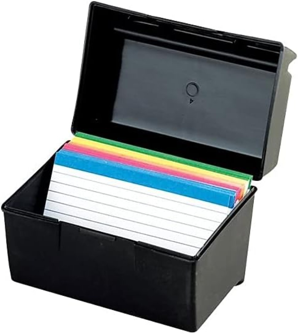 Plastic Index Card Box, 4x6 In - Card Index Box บทวิจารณ์และราคา