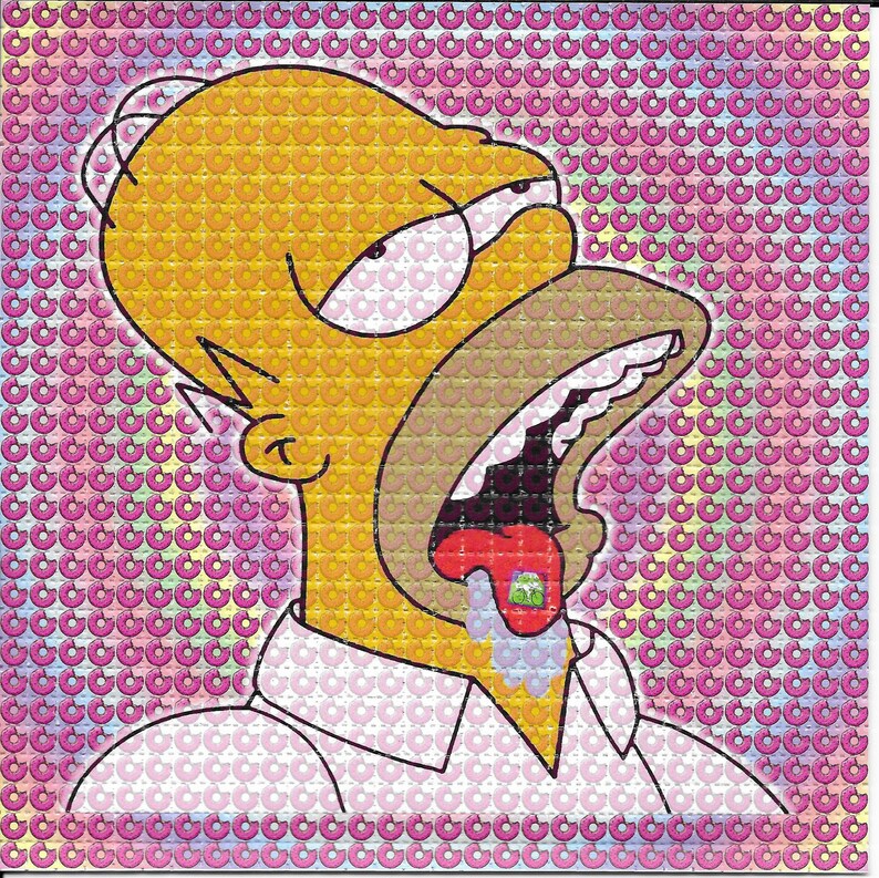 Doped Homer Psychedelic Acid F - Ink Blotter Paper บทวิจารณ์และราคา