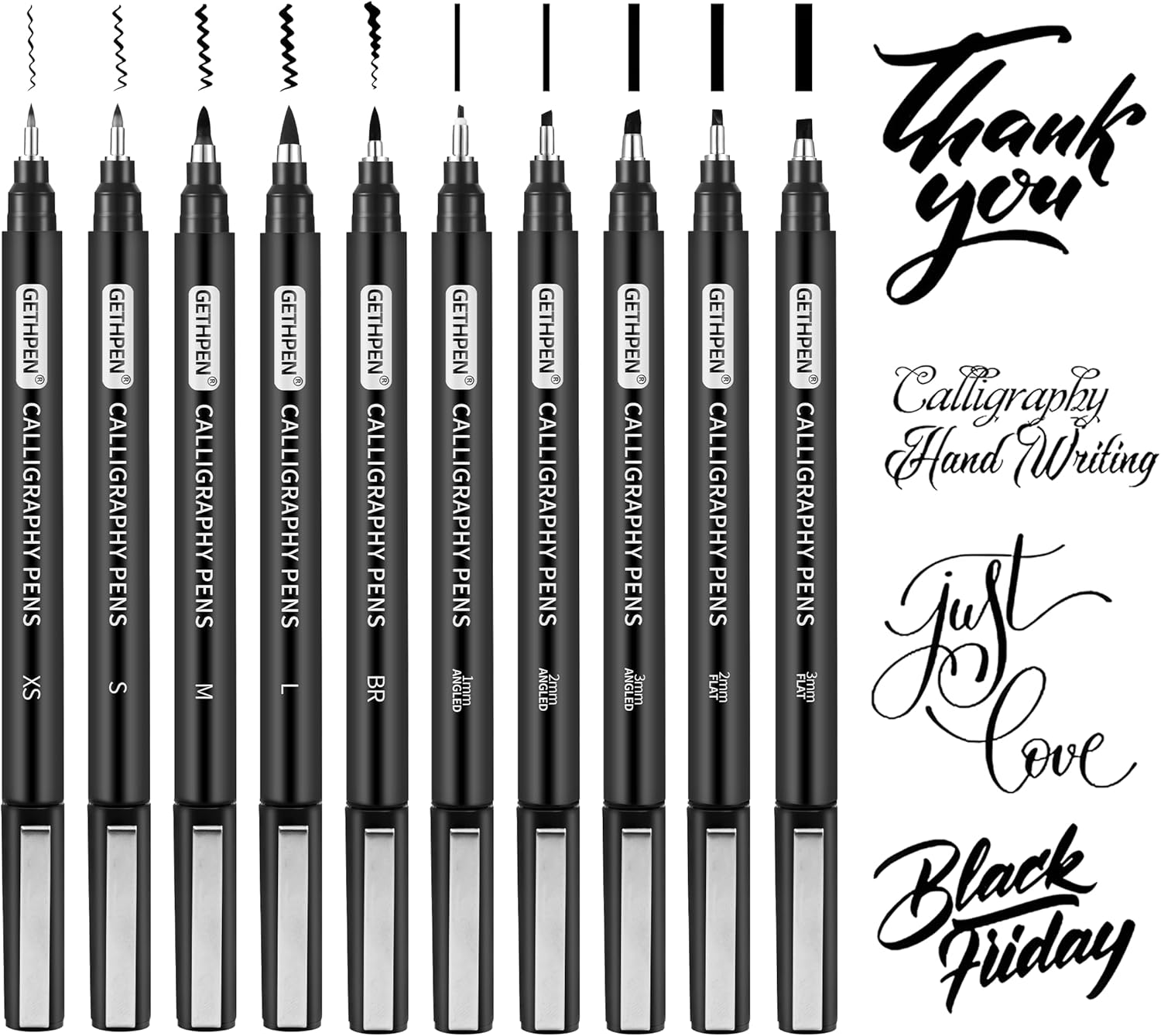 10 Size Calligraphy Pens Set f - Archive Box Set บทวิจารณ์และราคา