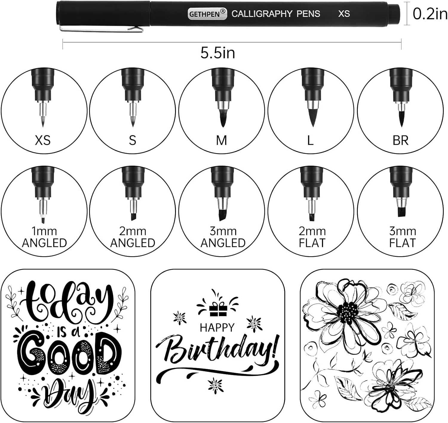 10 Size Calligraphy Pens Set f - Archive Box Set บทวิจารณ์และราคา