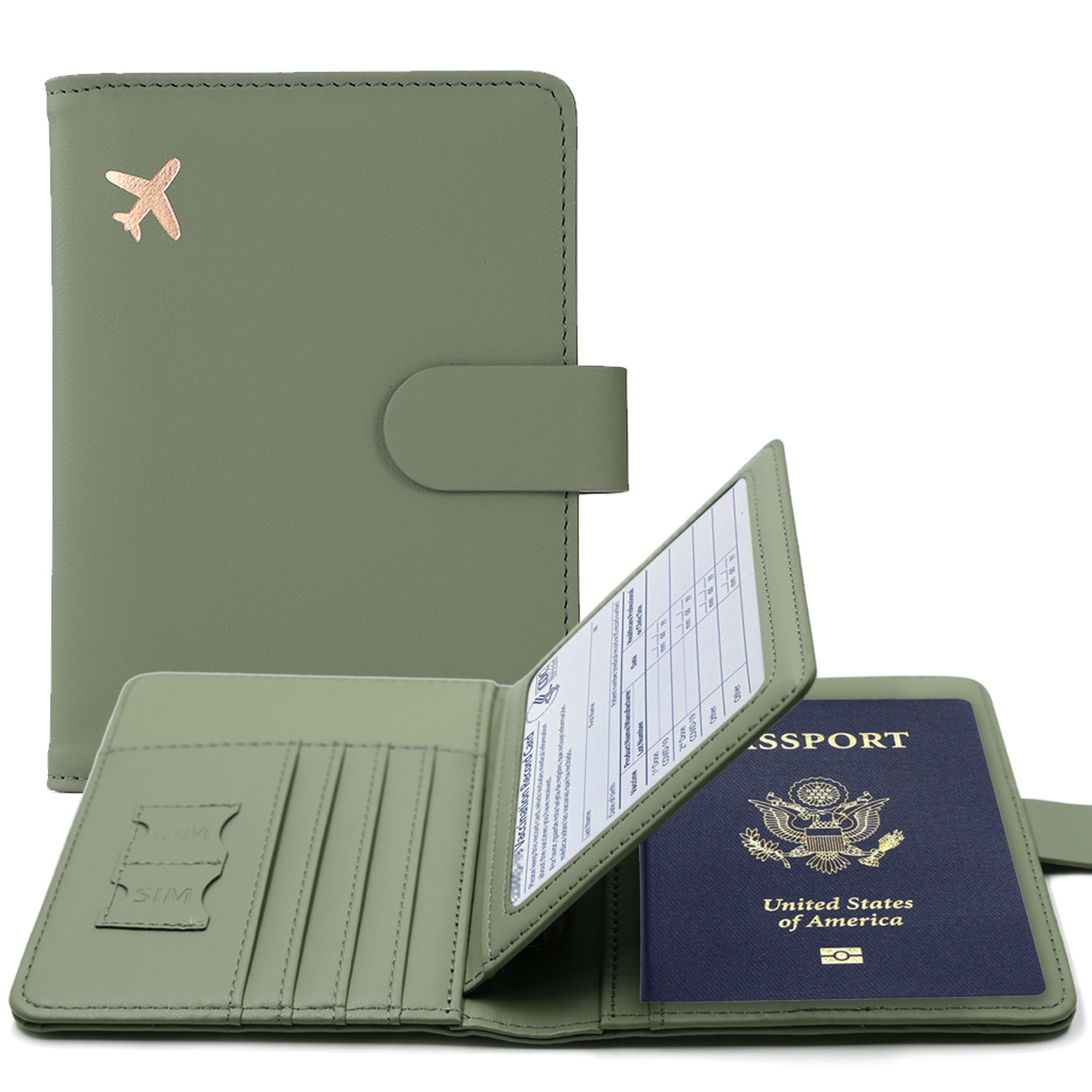RFID Passport Cover Case Passp - Index Card Holder บทวิจารณ์และราคา