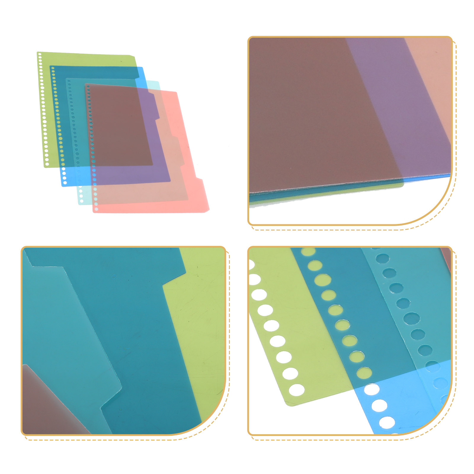 4Pcs Plastic Index Dividers fo - Tab Divider A4 บทวิจารณ์และราคา