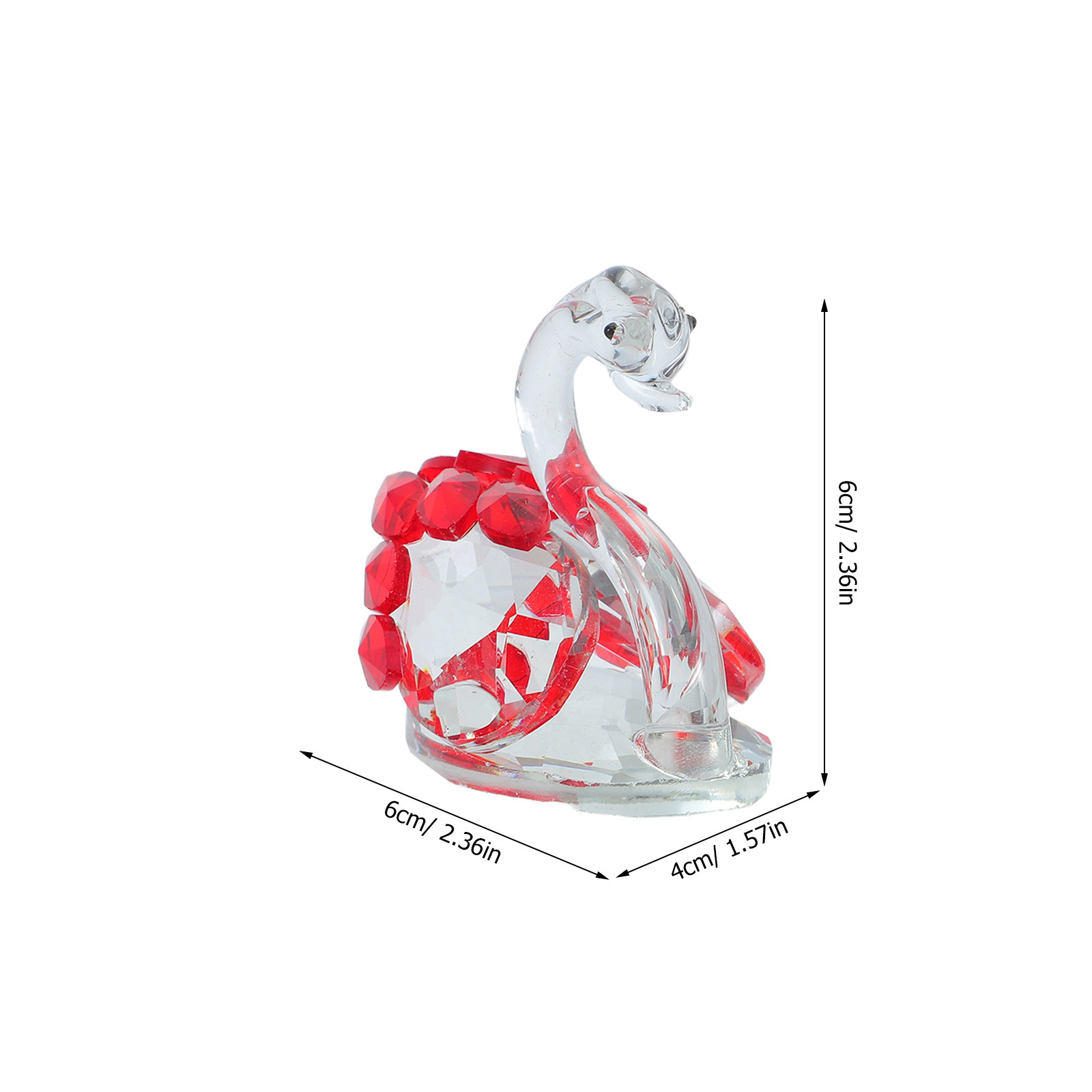 2Pcs Crystal Swan Decor Lover  - Paper Weight Crystal บทวิจารณ์และราคา