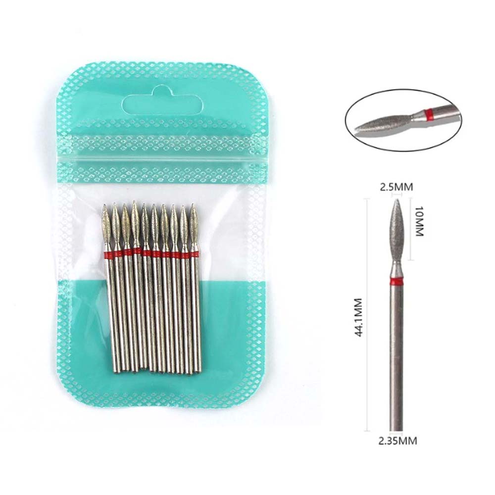 10pcs Diamond Nail Drill Bits  - Gel Refill Pack บทวิจารณ์และราคา