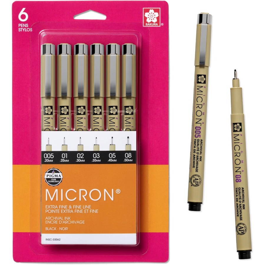 Pigma Micron Fineliner Pens wi - Archive Box Set บทวิจารณ์และราคา
