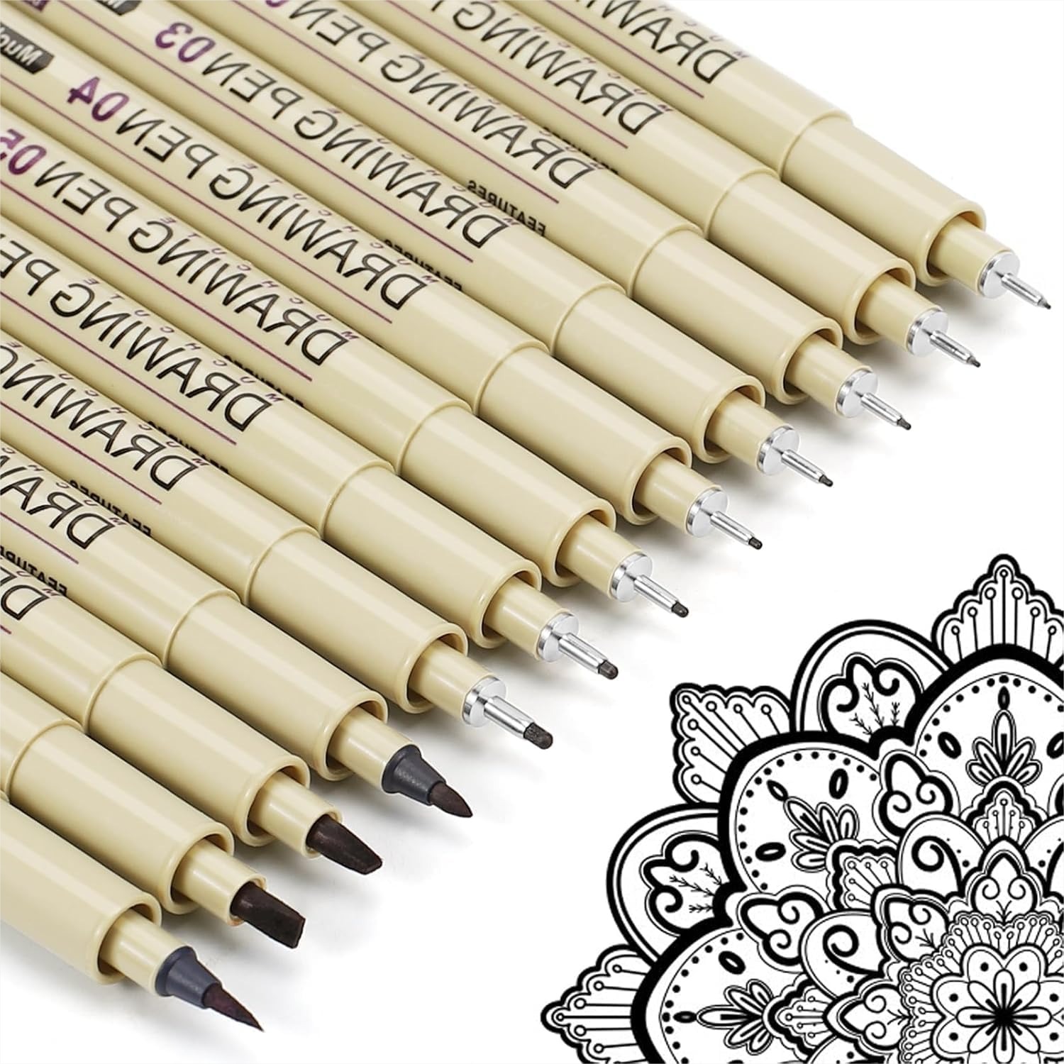 12 Black Micro Fineliner Drawi - Archive Box Set บทวิจารณ์และราคา
