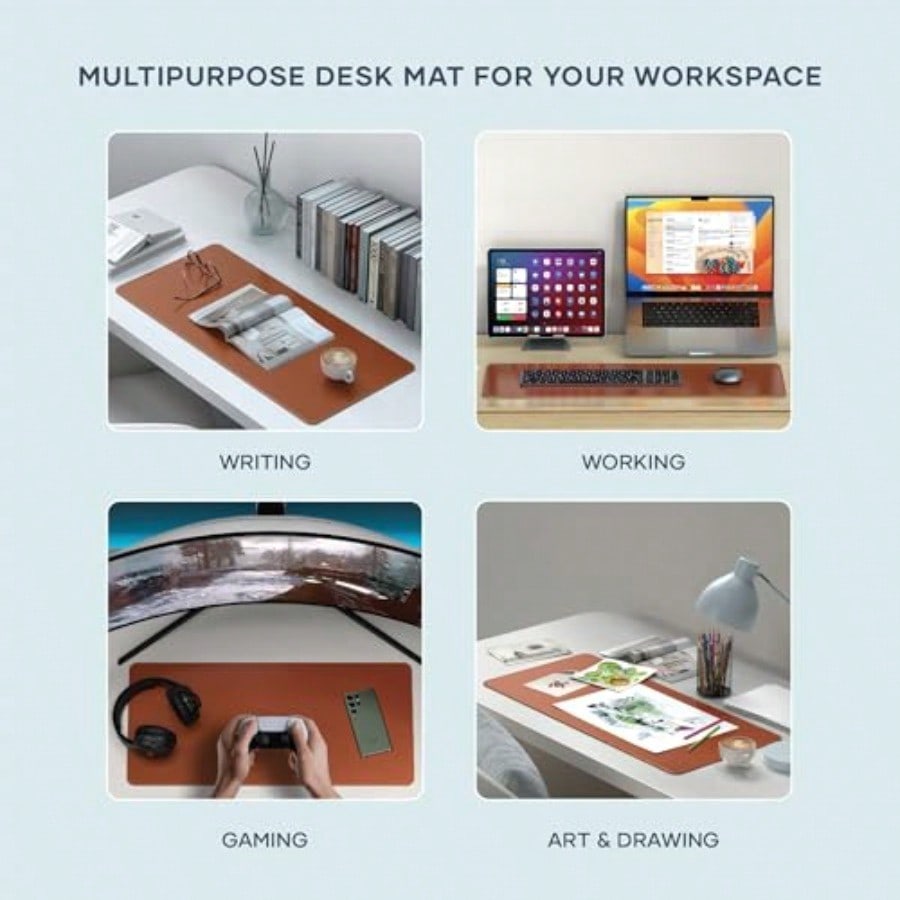 Leather Desk Mat Large Mouse P - Leather Desk Pad บทวิจารณ์และราคา