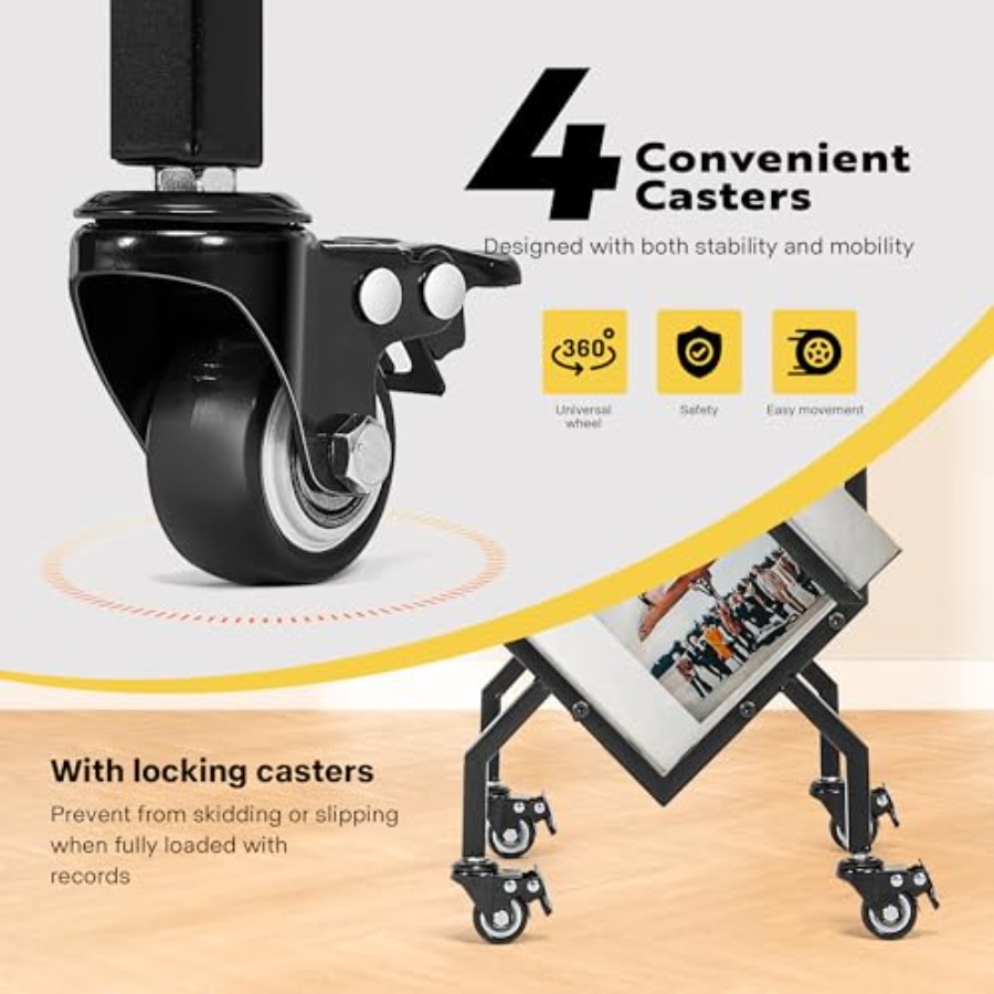 Vinyl Record Storage Rack, 2 T - Magazine Holder Rack บทวิจารณ์และราคา
