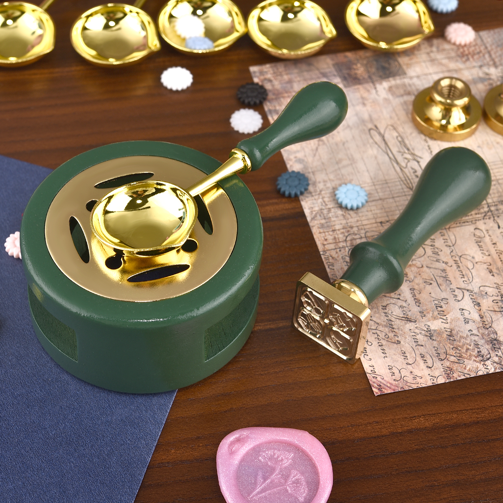 2/3Pcs Set Retro Sealing Wax F - Wax Seal Stamp Set บทวิจารณ์และราคา