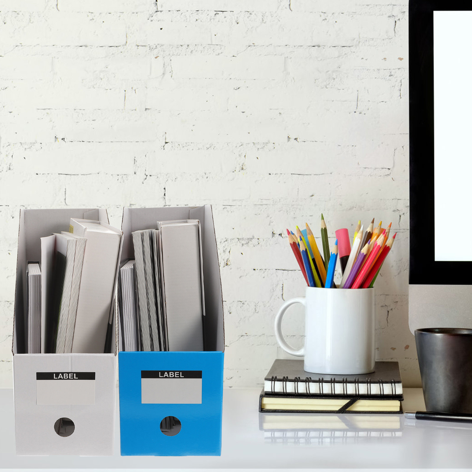 3Pcs Desktop File Organizer Ra - Magazine Holder Rack บทวิจารณ์และราคา
