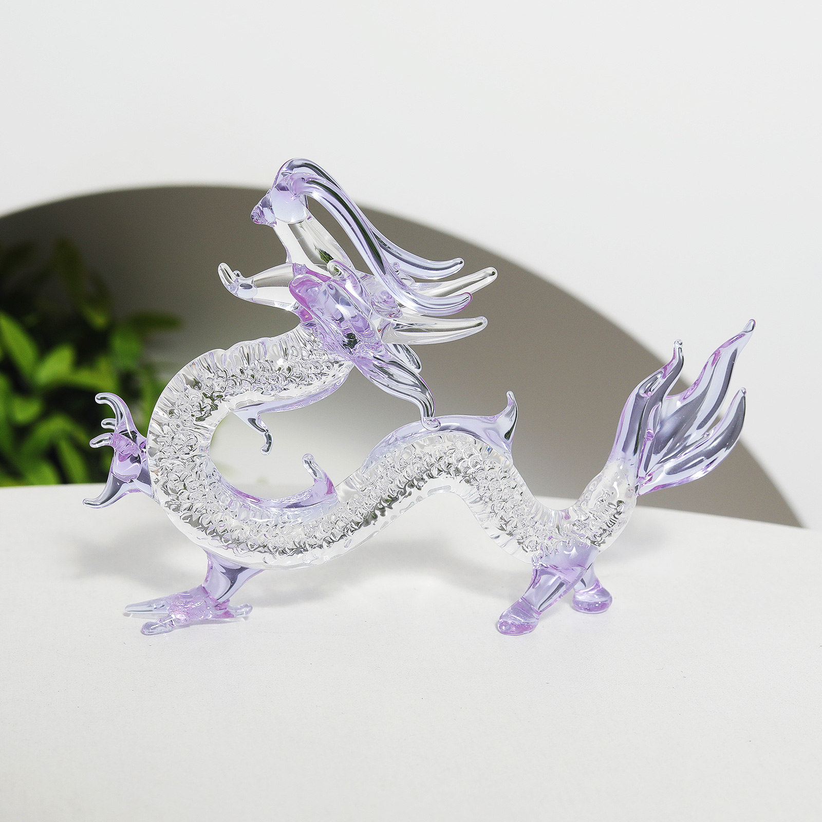 Purple Crystal Dragon Figurine - Book Weight Glass บทวิจารณ์และราคา