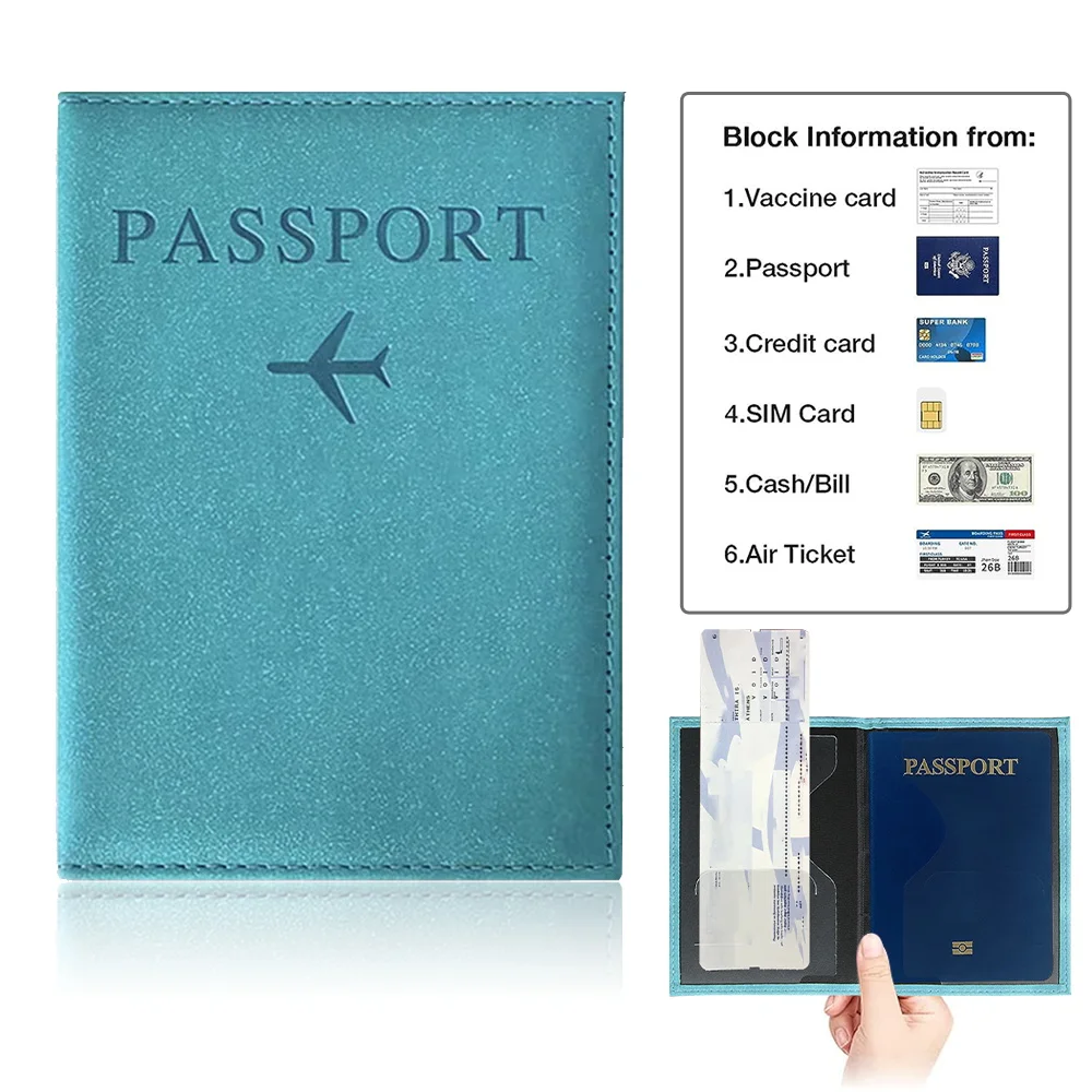 Passport Cover Blue Color Pu P - Index Card Holder บทวิจารณ์และราคา