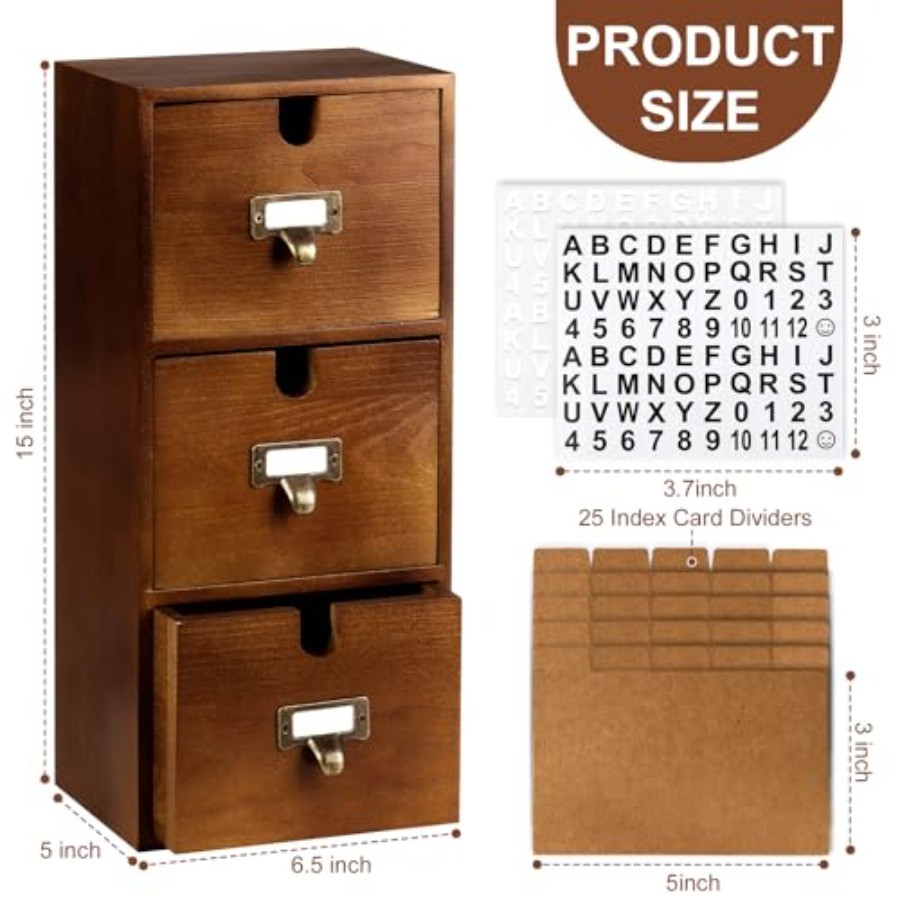 Index Card Holder x5 Wooden Ca - Index Card Holder บทวิจารณ์และราคา