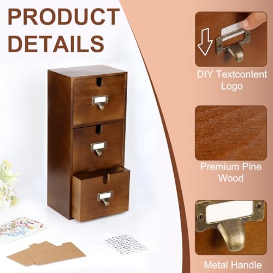 Index Card Holder x5 Wooden Ca - Index Card Holder บทวิจารณ์และราคา