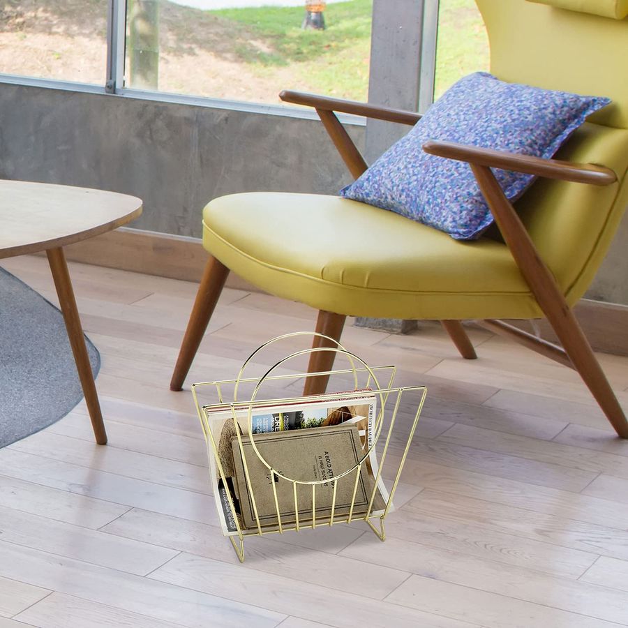 MidCentury Brass Plated Metal  - Magazine Holder Rack บทวิจารณ์และราคา