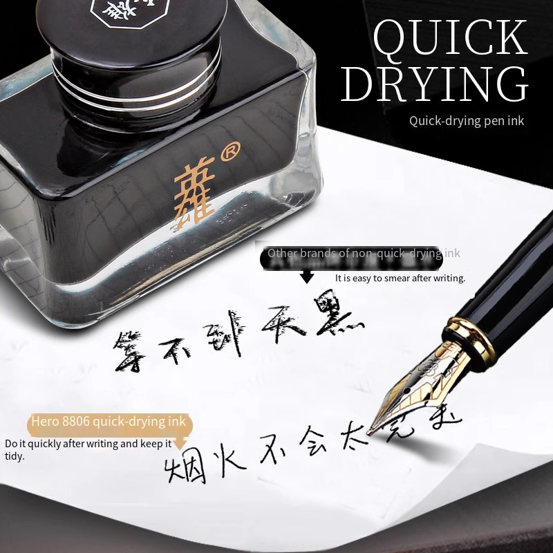 Hero 8806 Black Fountain Pen I - Fountain Pen Bottled Ink บทวิจารณ์และราคา